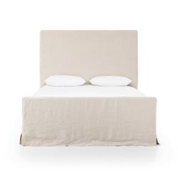 Daphne Queen Slipcover Bed - Brussels Natural by Four Hands