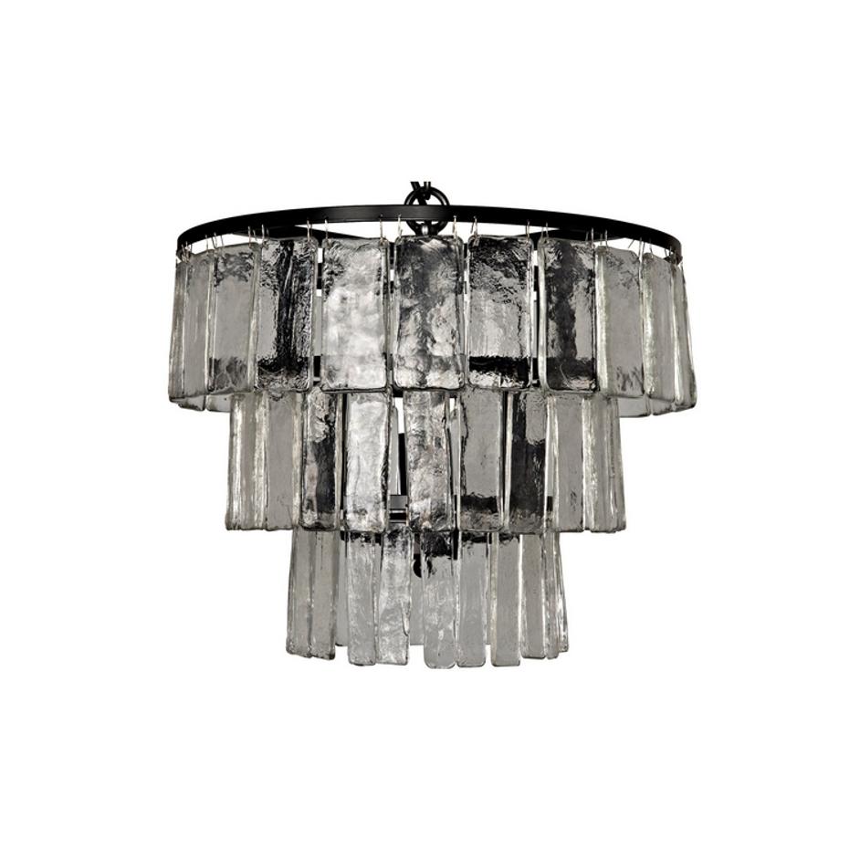 Carnegie Chandelier, Small, Black Steel by Noir Furniture