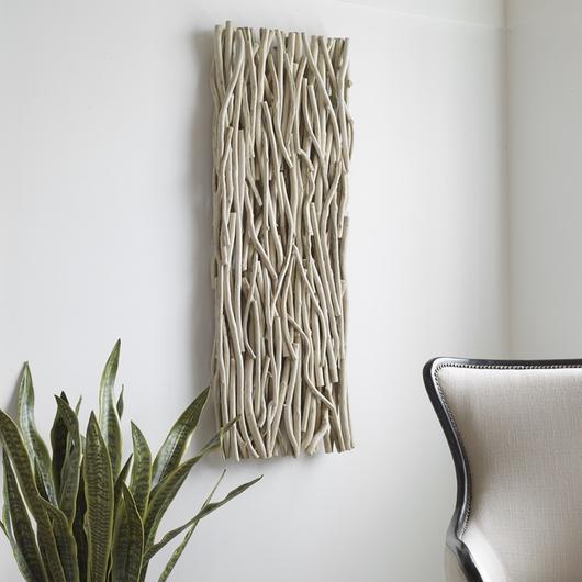 Gathered Teak Bleached Wood Wall Decor by Uttermost