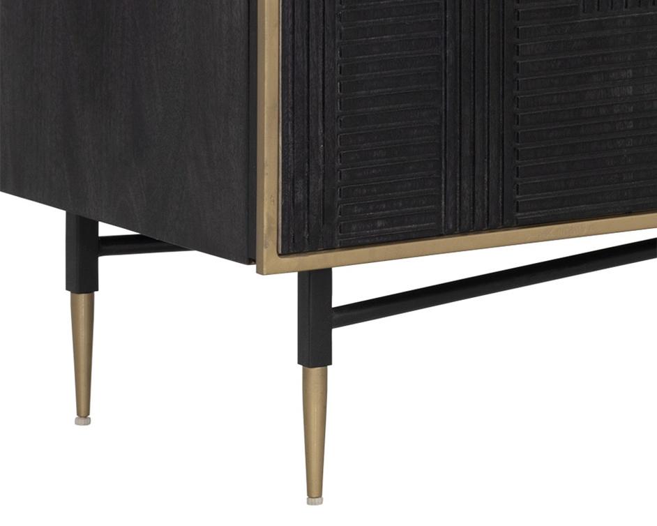 Markwood Sideboard - Brass - Dark Brown by Sunpan