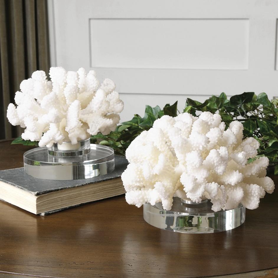 Hard Coral Sculptures, S/2 by Uttermost