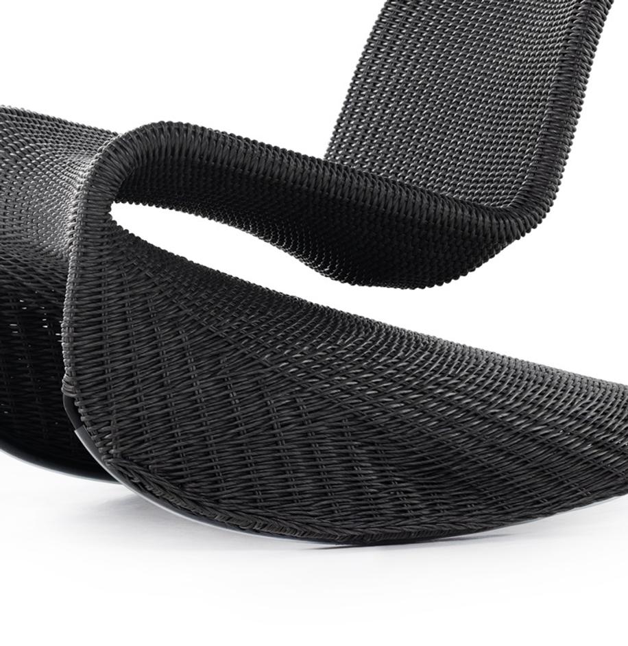 Portia Outdoor Rocking Chair In Coal by FOUR HANDS