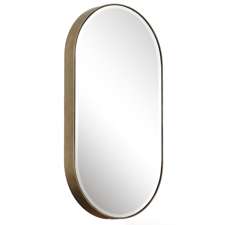 Lago Oval Gold Mirror by Uttermost