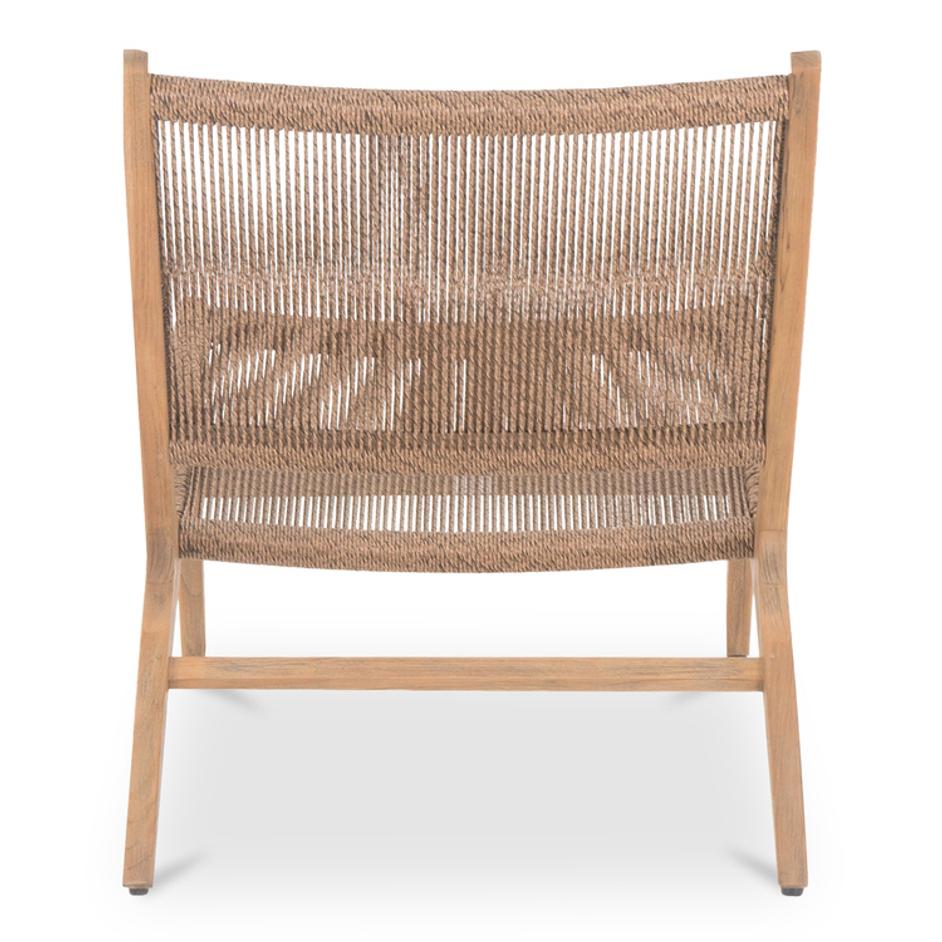 Palma Outdoor Lounge Chair Warm Brown by Moes Home