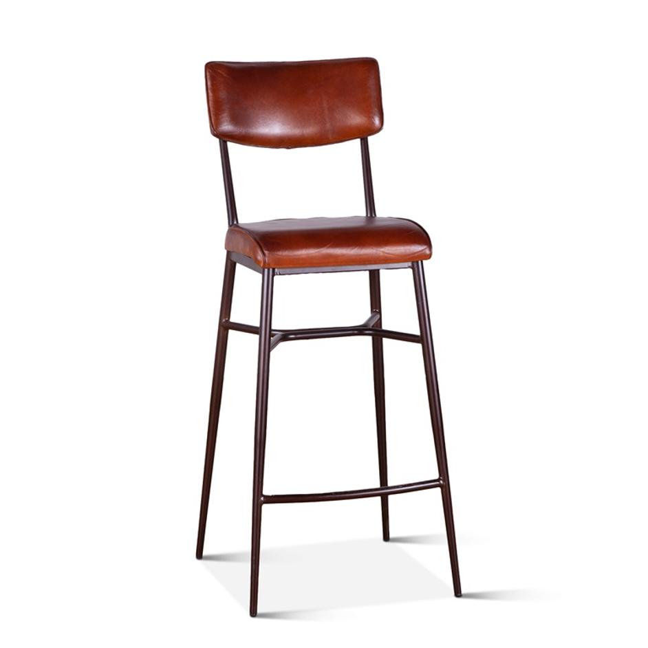Wellington High Back Leather Bar Chair by Home Trends & Design