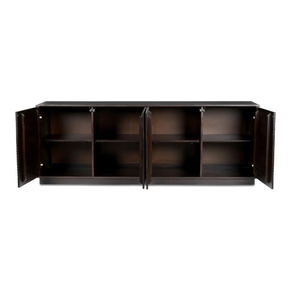 Denman 4 Door Sideboard Dark Brown by Moes Home