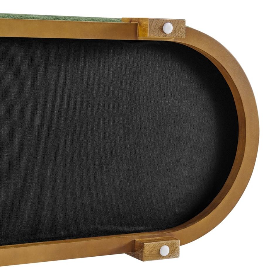 Ayleen Chenille Storage Bench, Seneca Green  by New Pacific Direct