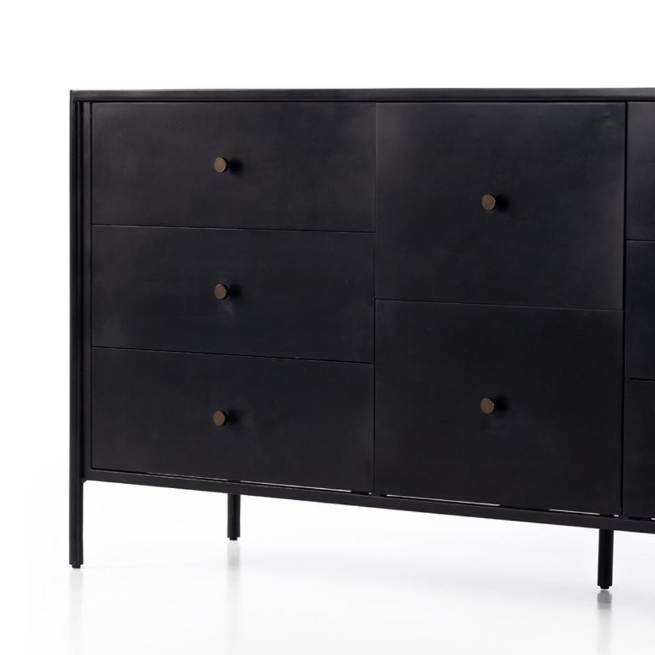 Soto 8 Drawer Dresser In Black by FOUR HANDS