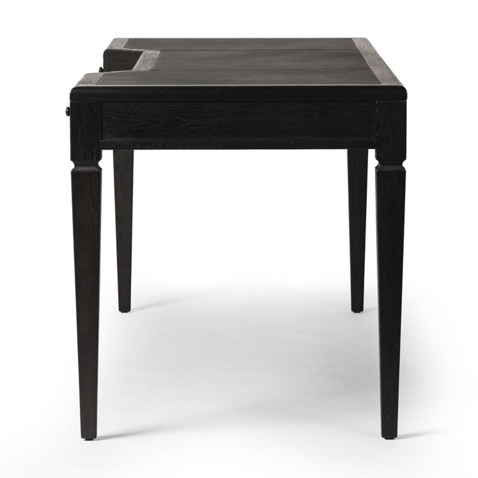 Claude Desk - Distressed Black Oak Veneer by Four Hands