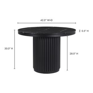 TOWER DINING TABLE BLACK MARBLE by Moes Home