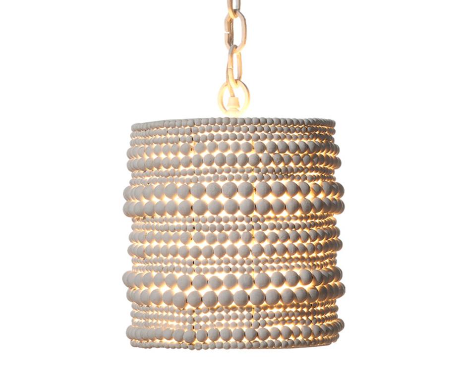 Strand Wood Beaded 1-Light Pendant by Jamie Young