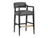 KEAGAN BARSTOOL - BRENTWOOD CHARCOAL LEATHER by Sunpan