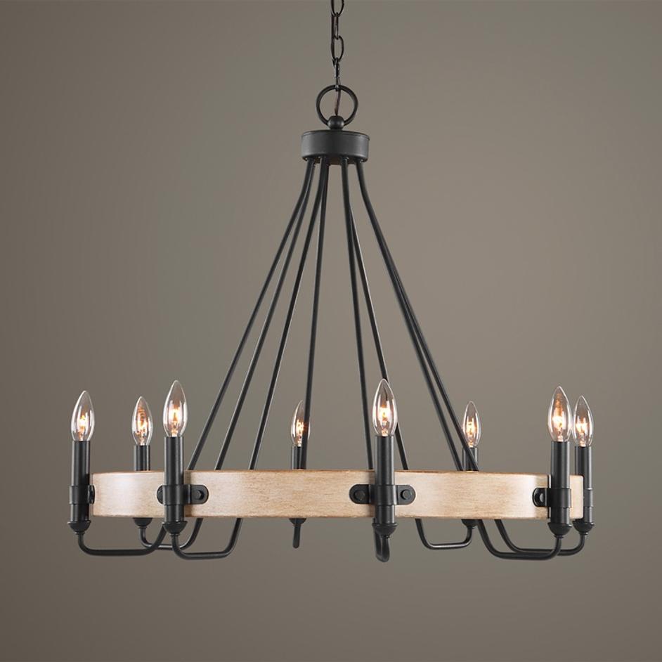 Deschutes 8 Light Farmhouse Chandelier by Uttermost