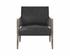 EARL LOUNGE CHAIR - ASH GREY - BRENTWOOD CHARCOAL LEATHER by Sunpan