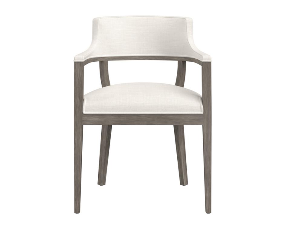BRYLEA DINING ARMCHAIR - ASH GREY - LINOSO IVORY by Sunpan