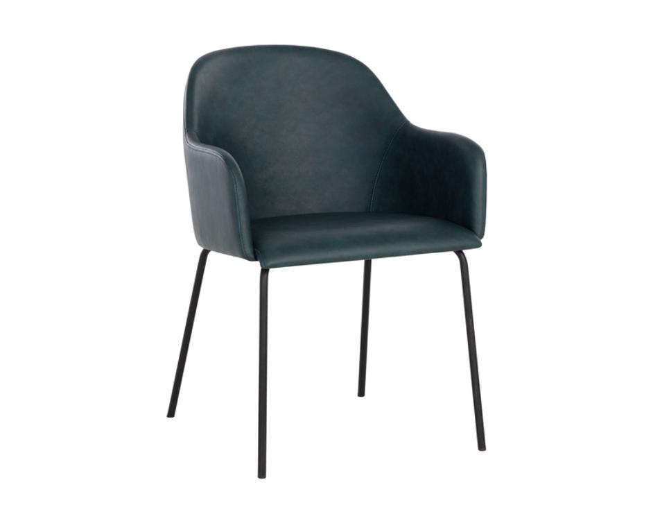 HENSLEY DINING ARMCHAIR - DARK TEAL by Sunpan