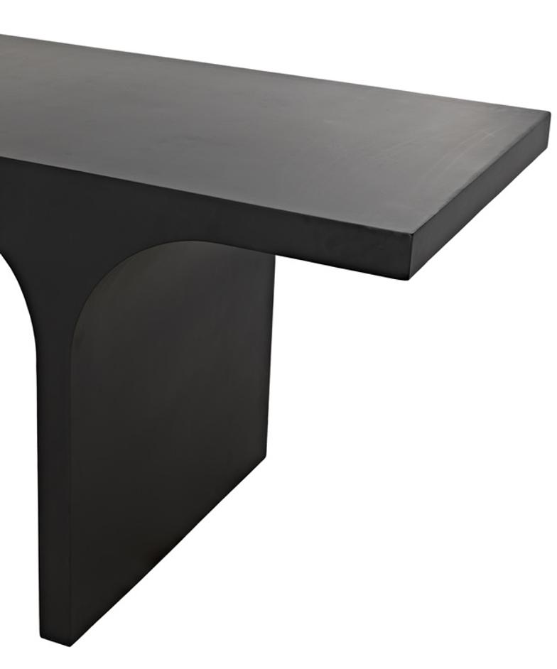 Maximus Industrial Steel Desk in Matte Black by Noir Furniture