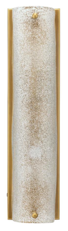 Moet Double Rounded Sconce, Textured Melted Ice Glass and Antique Brass Metal by Jamie Young