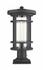 Jordan 1 Light Outdoor Pier Mounted Fixture in Black Finish by Z-Lite