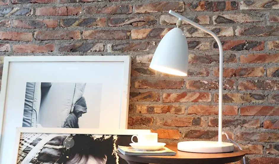 Loren Table Lamp - Matt White/White Marble by GALLA HOME