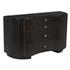 Irene Dresser, Hand Rubbed Black with Light Brown Trim by Noir Furniture