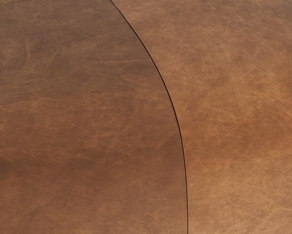 ELIO OTTOMAN - COGNAC LEATHER by Sunpan