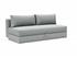 OSVALD FULL SOFABED in MELANGE GREY FABRIC WITH Black steel LEGS 538 by INNOVATION USA
