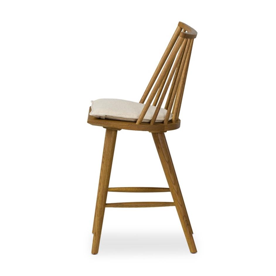 Lewis Windsor Bar + Counter Stool - Antwerp Natural by Four Hands
