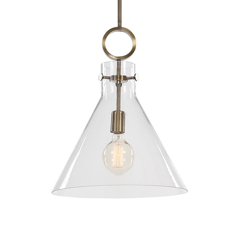 Imbuto Funnel Glass 1 Light Pendant by Uttermost