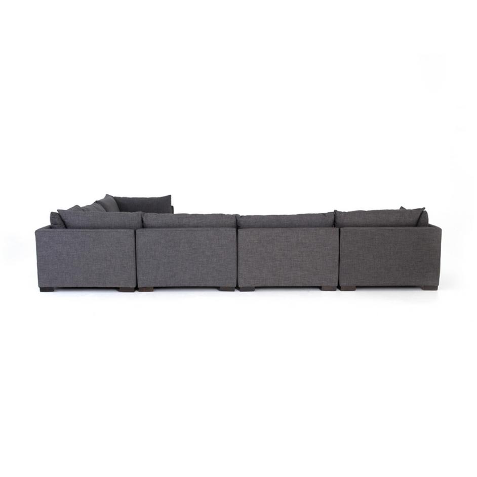 WESTWOOD 6-PIECE SECTIONAL W/ OTTOMAN- BENNETT CHARCOAL by FOUR HANDS