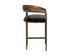 ZANATTA COUNTER STOOL - CHARCOAL BLACK LEATHER by Sunpan