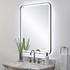 Crofton Lighted Black Large Mirror by Uttermost