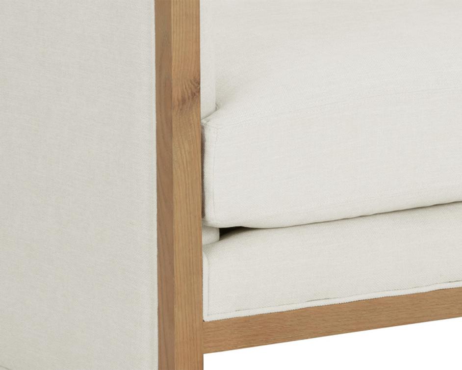 CHLOE LOUNGE CHAIR - NATURAL - HEATHER IVORY TWEED by Sunpan