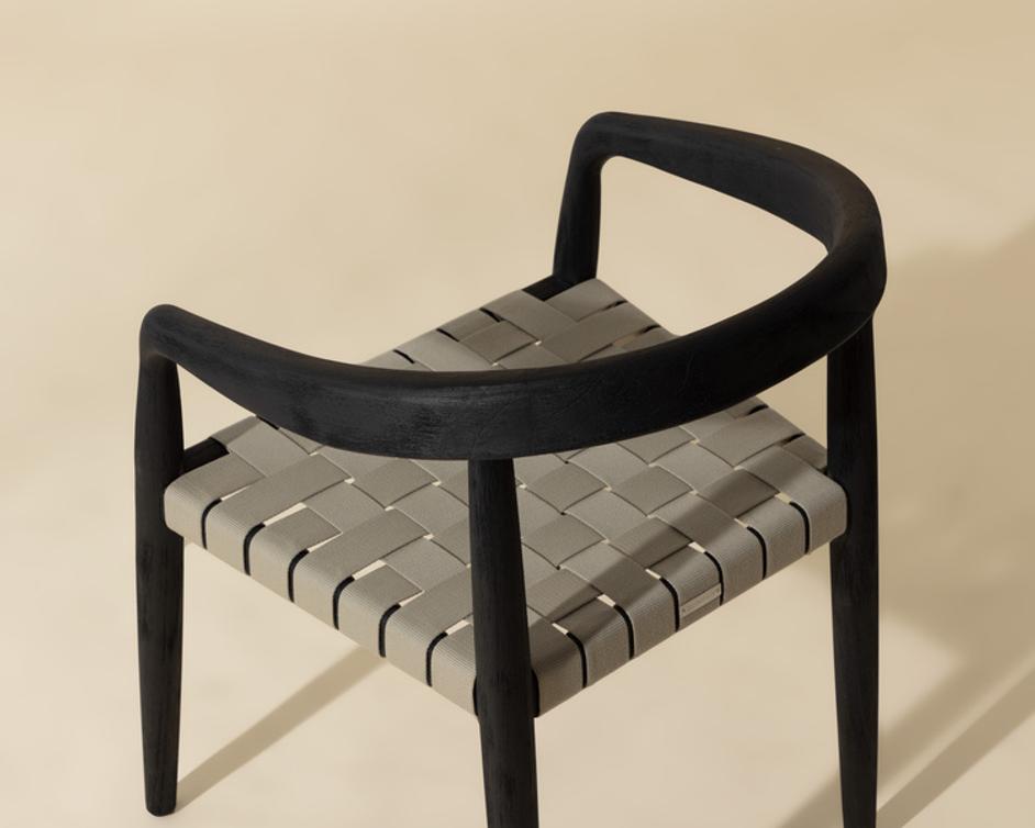 CAYMAN DINING ARMCHAIR - CHARCOAL by Sunpan
