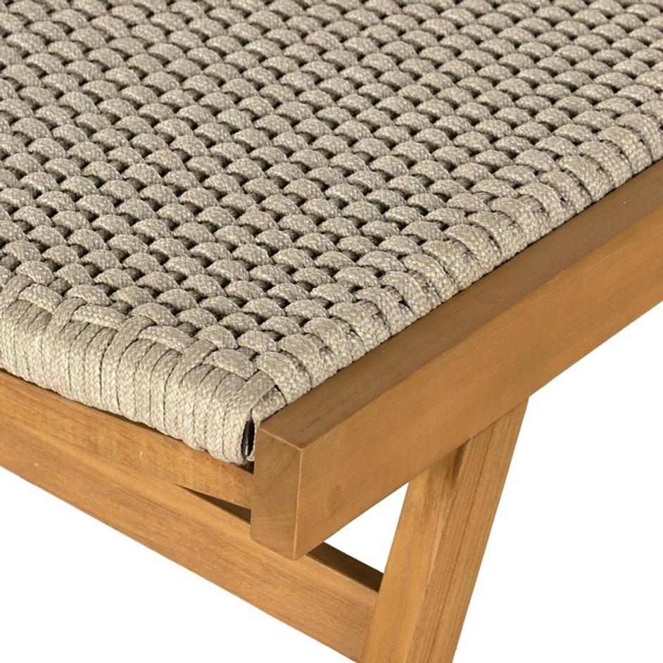 Delano Outdoor Chaise - Ivory Rope by Four Hands