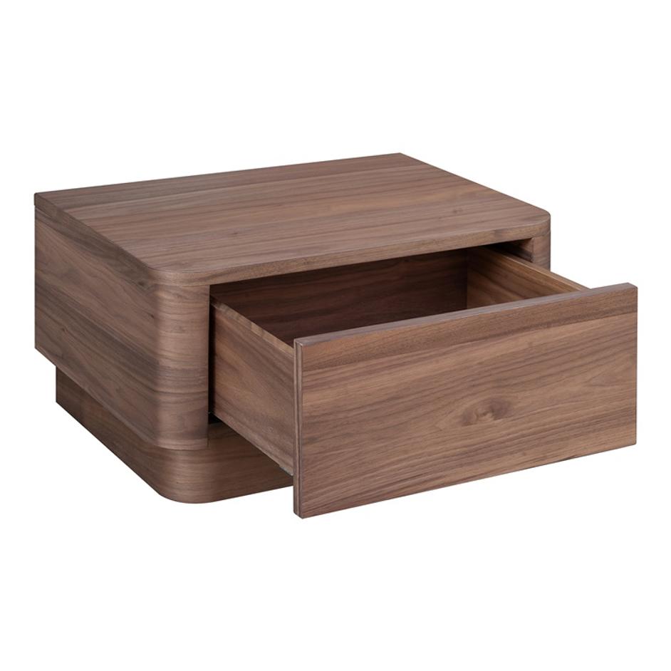 ROUND OFF NIGHTSTAND WALNUT by Moes Home