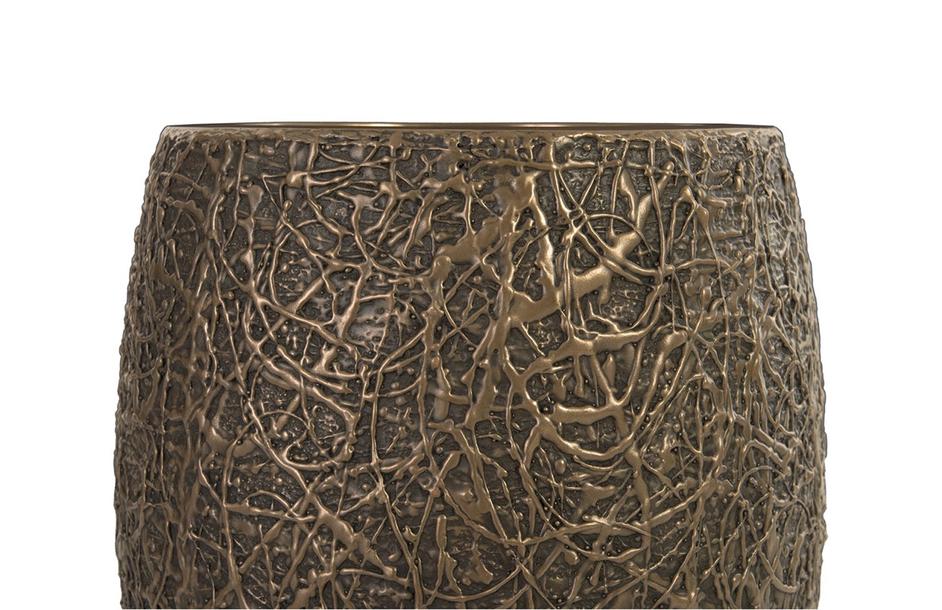 String Theory Planter, Bronze, Small by PHILLIPS COLLECTION