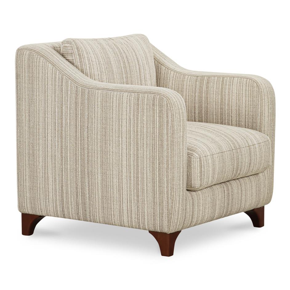 Hewitt Accent Chair Beige Stripe by Moes Home