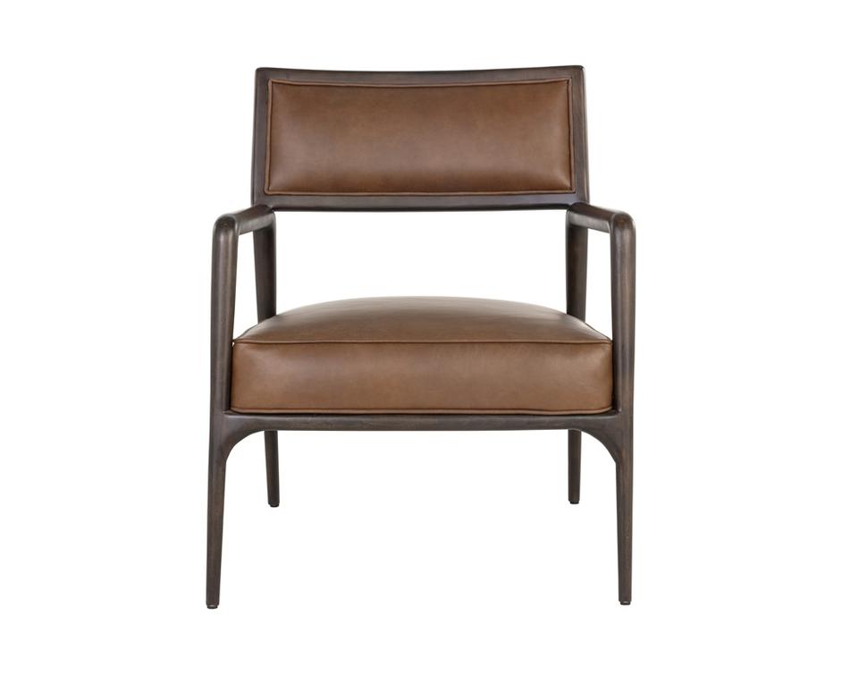 Damien Lounge Chair - Vintage Caramel Leather by Sunpan