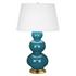 Peacock Triple Gourd Table Lamp by Robert Abbey