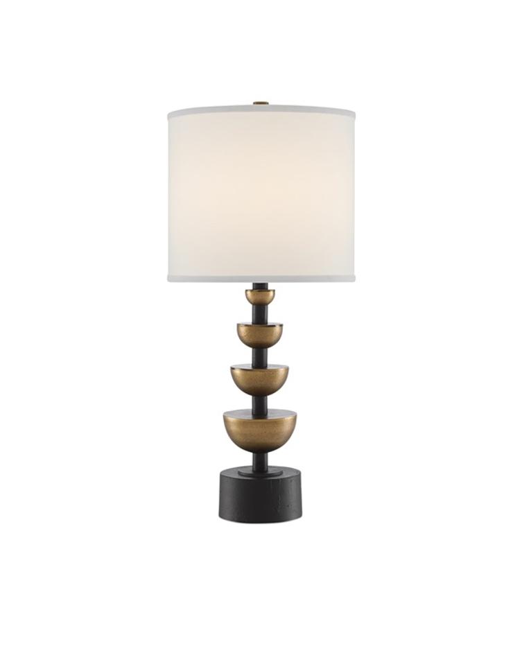 Chastain Table Lamp In Antique Brass & Black by Currey & Company