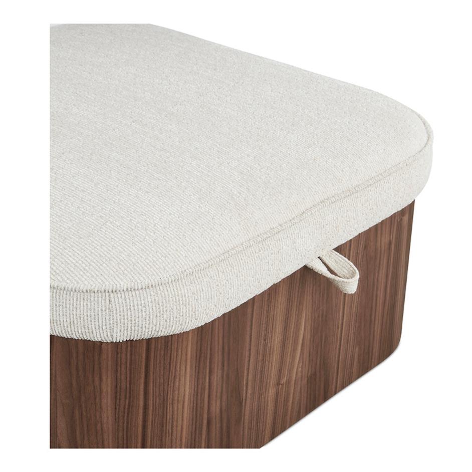 Sonny Ottoman Walnut by Moes Home