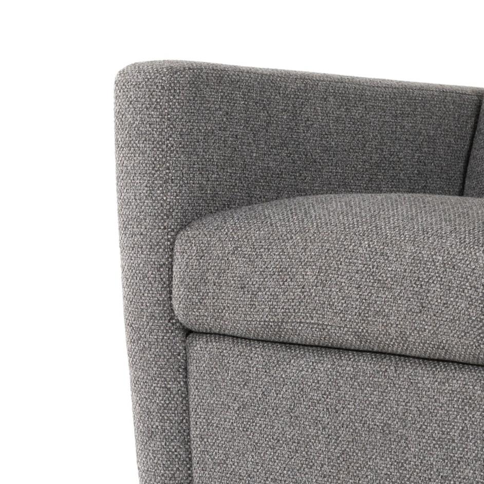 Emanuel Swivel Chair In Fallon Charcoal by Four Hands