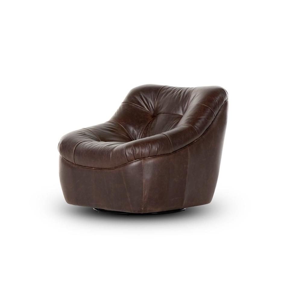 Farley Swivel Chair - Conroe Cigar by Four Hands