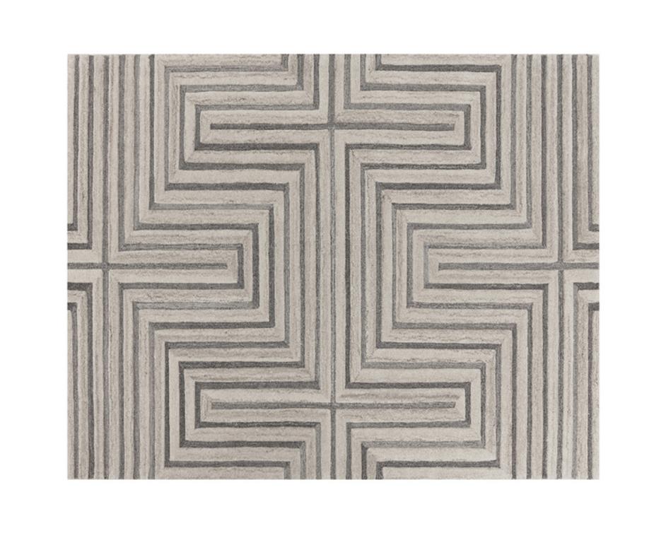 OSLOW HAND-TUFTED RUG - BEIGE / GREY - 8' X 10' by Sunpan