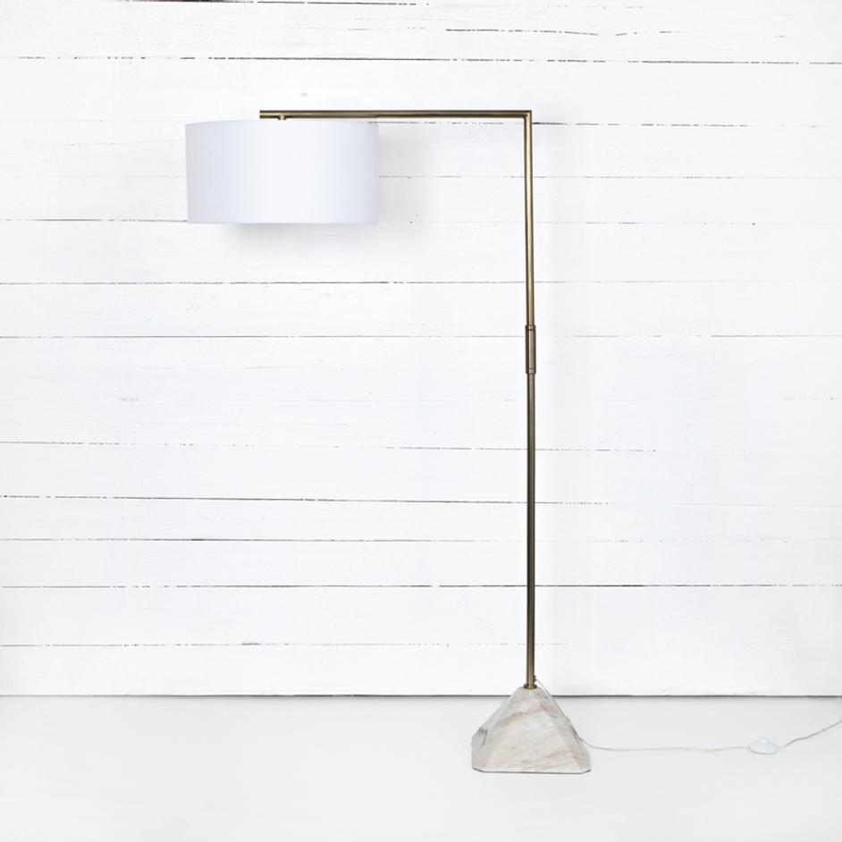 Hartford Floor Lamp In Patina Brass by FOUR HANDS