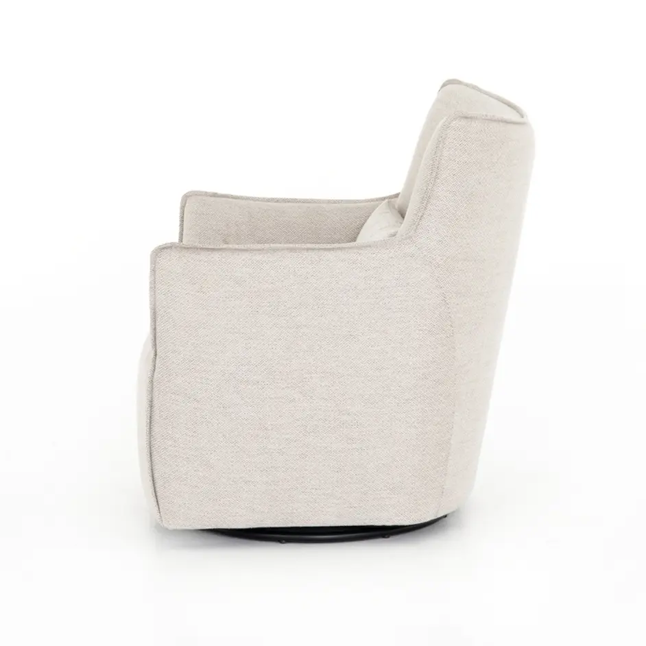Kimble Swivel Chair-Noble Platinum by FOUR HANDS