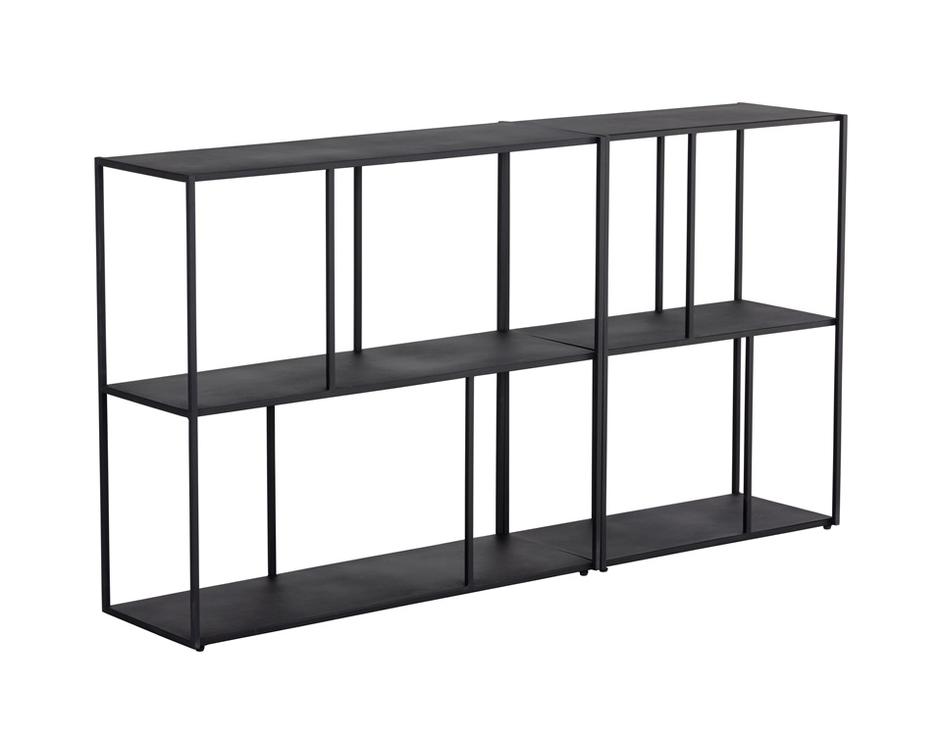 Eiffel Low Bookcase - Small - Black by Sunpan