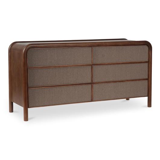 Rye 6 Drawer Dresser Warm Brown by Moes Home