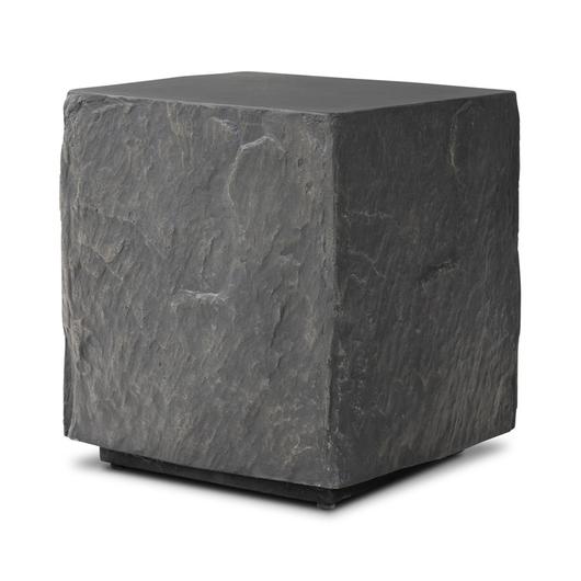 Lucius End Table In Smooth Black Concrete by Four Hands